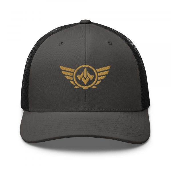 Old Gold Embroidered Logo Trucker Hat | Retro