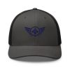 Navy Embroidered Logo Trucker Hat | Retro