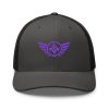 Purple Embroidered Logo Trucker Hat | Retro