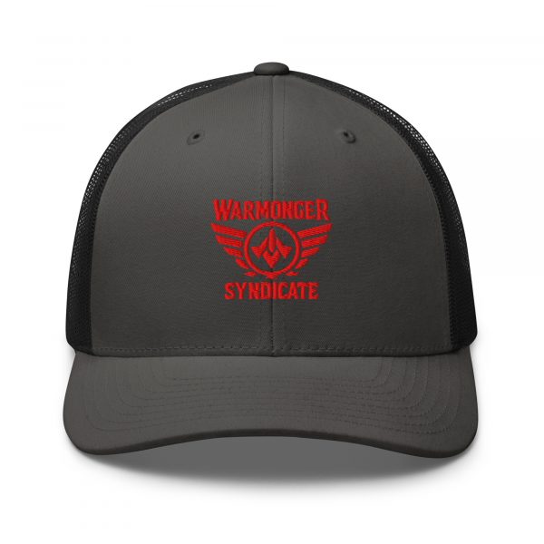 Red Embroidered Brand Logo Trucker Hat | Retro