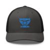 Aqua Embroidered Brand Logo Trucker Hat | Retro