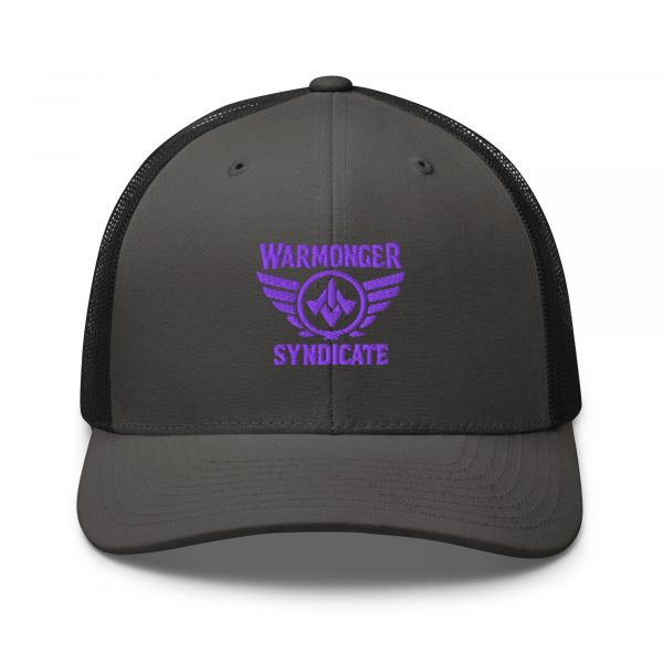 Purple Embroidered Brand Logo Trucker Hat | Retro