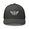 White Embroidered Logo Trucker Hat | Retro