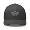 Grey Embroidered Logo Trucker Hat | Retro