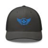 Aqua Embroidered Logo Trucker Hat | Retro