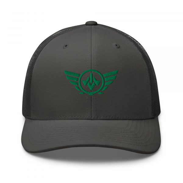 Kelly Green Embroidered Logo Trucker Hat | Retro