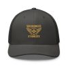 Old Gold Embroidered Brand Logo Trucker Hat | Retro
