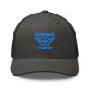 Aqua Embroidered Brand Logo Trucker Hat | Retro