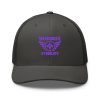 Purple Embroidered Brand Logo Trucker Hat | Retro