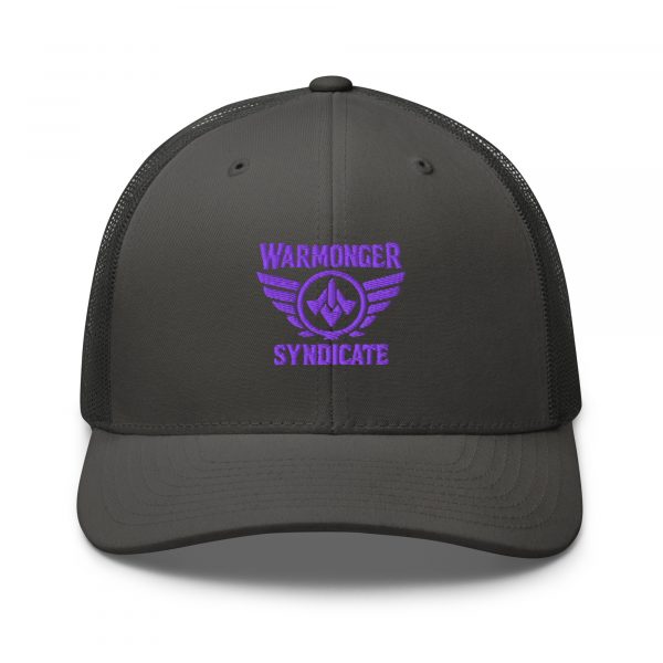 Purple Embroidered Brand Logo Trucker Hat | Retro