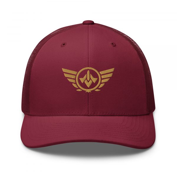 Old Gold Embroidered Logo Trucker Hat | Retro