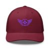 Purple Embroidered Logo Trucker Hat | Retro