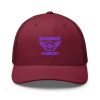 Purple Embroidered Brand Logo Trucker Hat | Retro