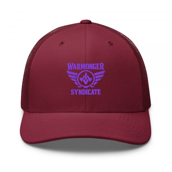 Purple Embroidered Brand Logo Trucker Hat | Retro