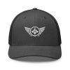 White Embroidered Logo Trucker Hat | Retro
