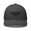Black Embroidered Logo Trucker Hat | Retro