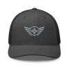 Grey Embroidered Logo Trucker Hat | Retro