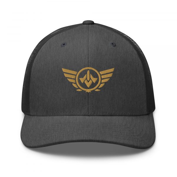Old Gold Embroidered Logo Trucker Hat | Retro