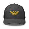 Gold Embroidered Logo Trucker Hat | Retro