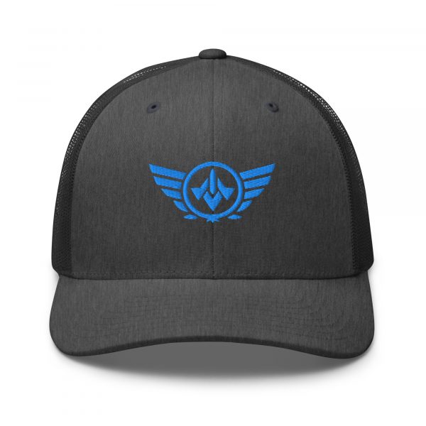 Aqua Embroidered Logo Trucker Hat | Retro