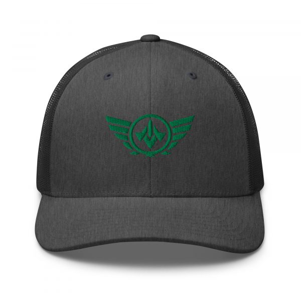 Kelly Green Embroidered Logo Trucker Hat | Retro