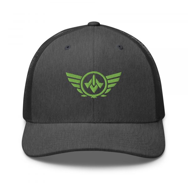 Kiwi Green Embroidered Logo Trucker Hat | Retro