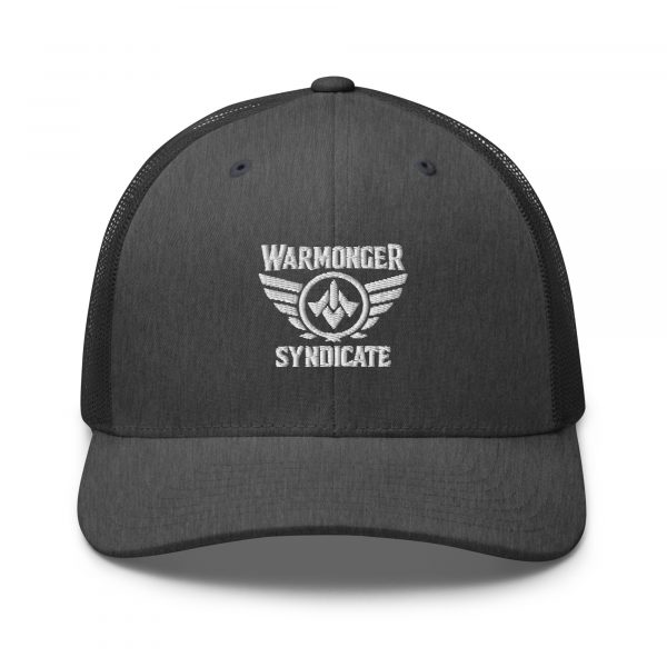 White Embroidered Brand Logo Trucker Hat | Retro