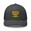 Gold Embroidered Brand Logo Trucker Hat | Retro