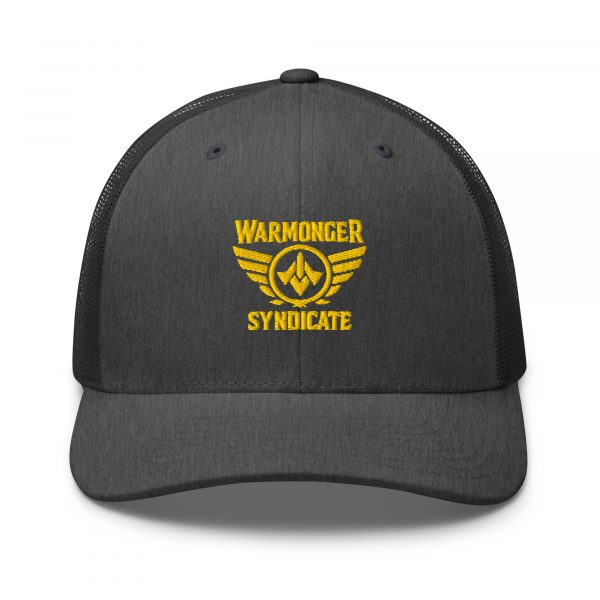 Gold Embroidered Brand Logo Trucker Hat | Retro
