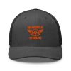 Orange Embroidered Brand Logo Trucker Hat | Retro