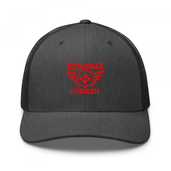 Red Embroidered Brand Logo Trucker Hat | Retro