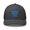 Aqua Embroidered Brand Logo Trucker Hat | Retro