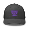 Purple Embroidered Brand Logo Trucker Hat | Retro