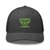 Kiwi Green Embroidered Brand Logo Trucker Hat | Retro