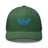 Aqua Embroidered Logo Trucker Hat | Retro