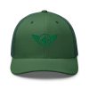 Kelly Green Embroidered Logo Trucker Hat | Retro