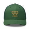 Old Gold Embroidered Brand Logo Trucker Hat | Retro