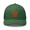 Orange Embroidered Brand Logo Trucker Hat | Retro