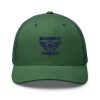 Navy Embroidered Brand Logo Trucker Hat | Retro