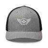 White Embroidered Logo Trucker Hat | Retro