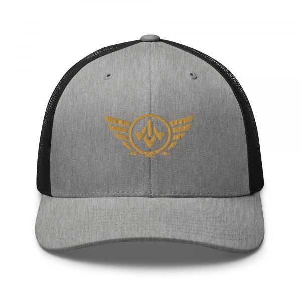 Old Gold Embroidered Logo Trucker Hat | Retro