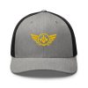 Gold Embroidered Logo Trucker Hat | Retro