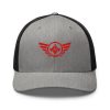 Red Embroidered Logo Trucker Hat | Retro
