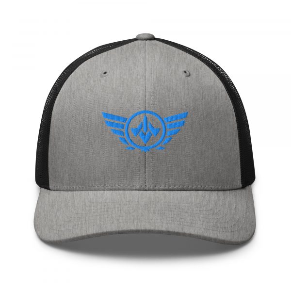 Aqua Embroidered Logo Trucker Hat | Retro