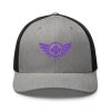 Purple Embroidered Logo Trucker Hat | Retro