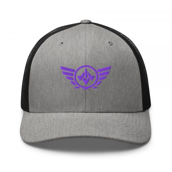 Purple Embroidered Logo Trucker Hat | Retro
