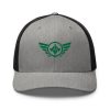 Kelly Green Embroidered Logo Trucker Hat | Retro