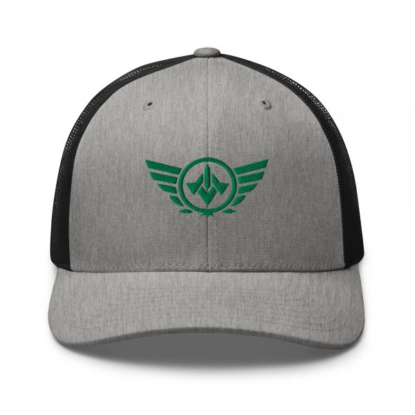 Kelly Green Embroidered Logo Trucker Hat | Retro