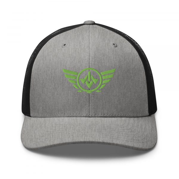 Kiwi Green Embroidered Logo Trucker Hat | Retro