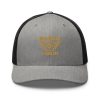 Old Gold Embroidered Brand Logo Trucker Hat | Retro